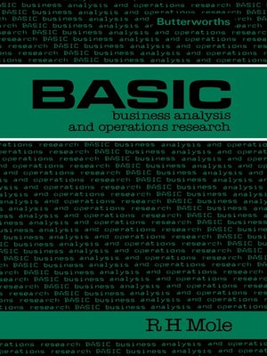 cover image of Basic Business Analysis and Operations Research